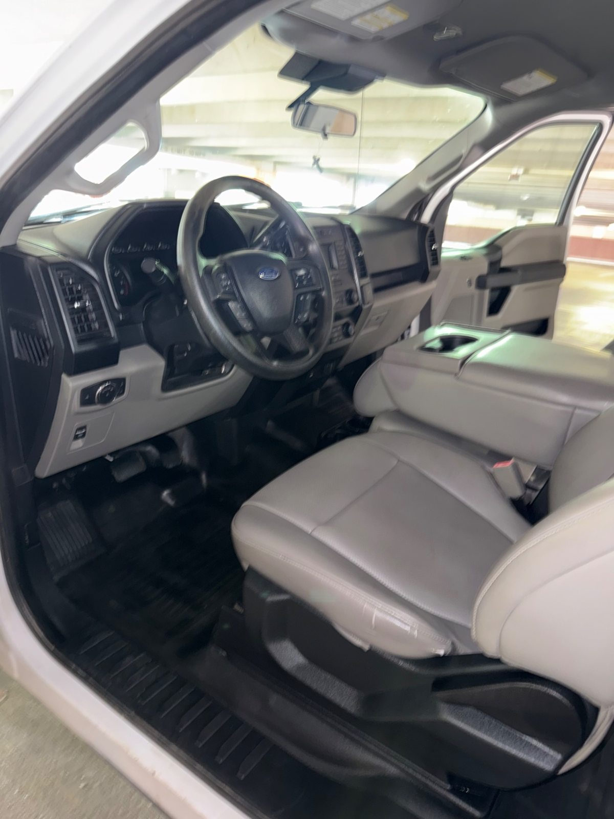 Cleaned and detailed commercial work truck interior