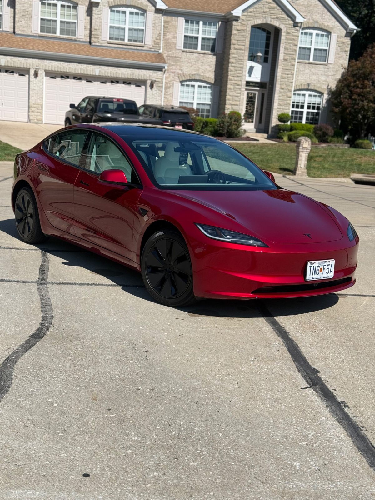 Red Tesla Exterior